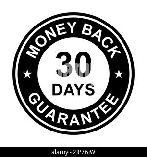 30 Tage Geld-zurück-Garantie Symbolvektor für Grafikdesign, Logo, Website, Social Media, mobile App, UI-Abbildung Stock Vektor