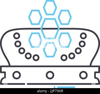 Symbol für die Kronenlinie, Umrisssymbol, Vektordarstellung, Konzeptzeichen Stock Vektor
