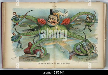 Die Gefahr von Frankreich - auf die Gnade des Kraken - Dalrymple. Stockfoto