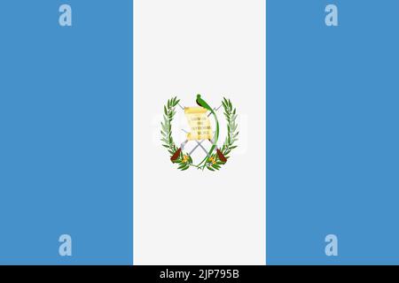 Guatemala Flagge Hintergrund Illustration blau weiß Waffen Schwerter Vogel Stockfoto