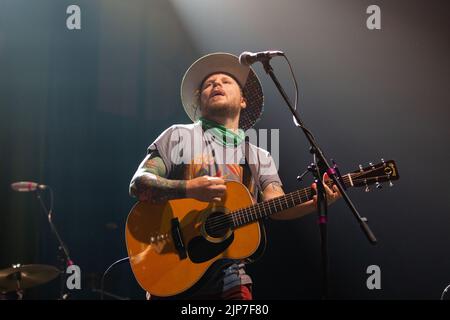 Madison, USA. 14. August 2022. Zach Myers von Allen Mack Myers Moore am 14. August 2022 auf der Sylvee in Madison, Wisconsin (Foto: Daniel DeSlover/Sipa USA) Quelle: SIPA USA/Alamy Live News Stockfoto