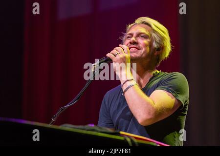 Madison, USA. 14. August 2022. Taylor Hanson von Hanson am 14. August 2022 auf der Sylvee in Madison, Wisconsin (Foto: Daniel DeSlover/Sipa USA) Quelle: SIPA USA/Alamy Live News Stockfoto