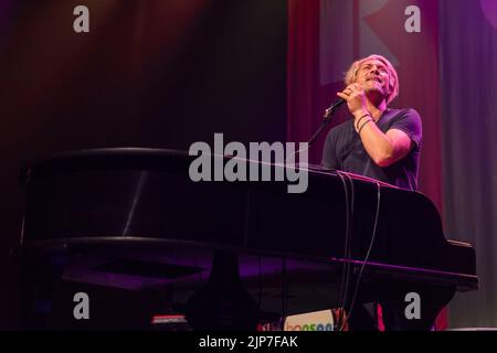 Madison, USA. 14. August 2022. Taylor Hanson von Hanson am 14. August 2022 auf der Sylvee in Madison, Wisconsin (Foto: Daniel DeSlover/Sipa USA) Quelle: SIPA USA/Alamy Live News Stockfoto