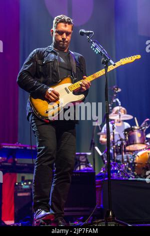 Madison, USA. 14. August 2022. Isaac Hanson von Hanson am 14. August 2022 auf der Sylvee in Madison, Wisconsin (Foto: Daniel DeSlover/Sipa USA) Quelle: SIPA USA/Alamy Live News Stockfoto