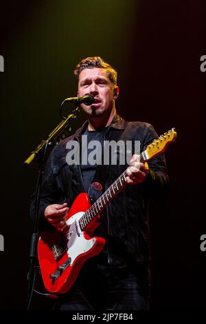 Madison, USA. 14. August 2022. Isaac Hanson von Hanson am 14. August 2022 auf der Sylvee in Madison, Wisconsin (Foto: Daniel DeSlover/Sipa USA) Quelle: SIPA USA/Alamy Live News Stockfoto