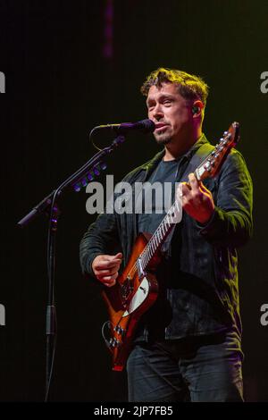 Madison, USA. 14. August 2022. Isaac Hanson von Hanson am 14. August 2022 auf der Sylvee in Madison, Wisconsin (Foto: Daniel DeSlover/Sipa USA) Quelle: SIPA USA/Alamy Live News Stockfoto