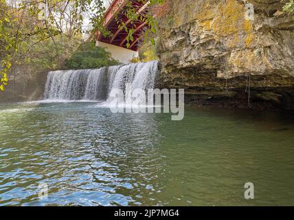 Landschaft mit Ludlow Falls, Ohio Stockfoto