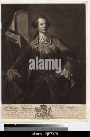 Der rechte Edelmann Charles marquis von Rockingham (...) Stockfoto