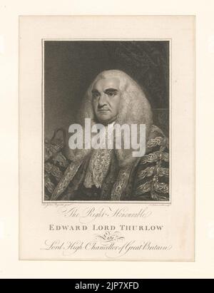 Der rechte ehrenwerte Edward Lord Thurlow, verstorbener Lord High Chancellor von Großbritannien Stockfoto