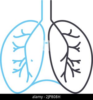 Symbol für die Membranlinie, Umrisssymbol, Vektordarstellung, Konzeptzeichen Stock Vektor