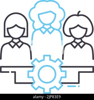 Liniensymbol für das Kapazitätsmanagement, Umrisssymbol, Vektordarstellung, Konzeptschild Stock Vektor