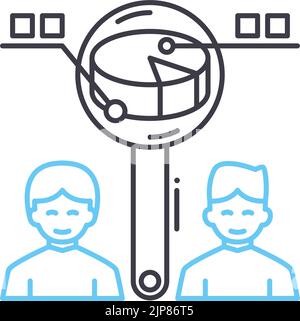 Benchmarking-Liniensymbol, Umrisssymbol, Vektordarstellung, Konzeptzeichen Stock Vektor