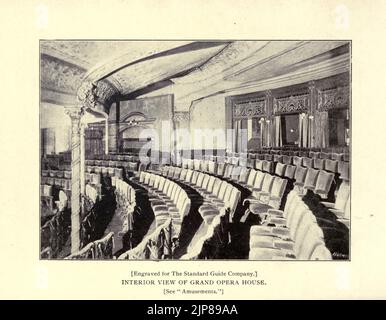 Grand Opera House, interior Blick aus dem Buch Chicago, The Marvelous City of the West : eine Geschichte, eine Enzyklopädie und ein Reiseführer : 1893 : Illustrated by John Joseph Flinn, Publisher Chicago : Flinn & Sheppard Stockfoto