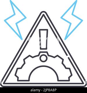 Symbol für Linie mit katastrophalem Ausfall, Umrisssymbol, Vektordarstellung, Konzeptschild Stock Vektor