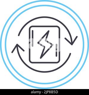 Symbol für Energielinie, Umrisssymbol, Vektordarstellung, Konzeptzeichen Stock Vektor