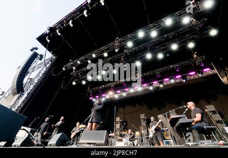 Mica Paris tritt am 14.. August 2022 im Eirias Stadium in Colwyn Bay, Nordwales, auf. Stockfoto