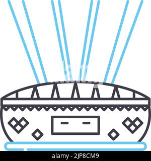 arena-Liniensymbol, Umrisssymbol, Vektordarstellung, Konzeptschild Stock Vektor