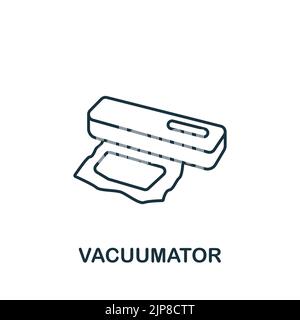 Vakuumierer-Symbol. Einfaches Liniensymbol für Vorlagen, Webdesign und Infografiken Stock Vektor