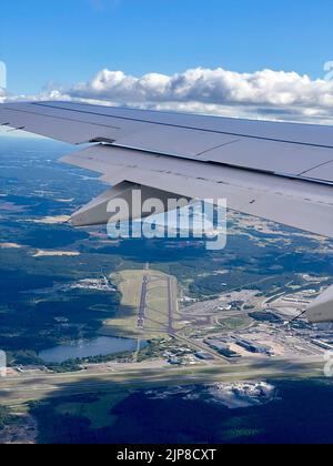 Flughafen Stockholm Arlanda der Flughafen Stockholm Arlanda (IATA: ARN, ICAO: ESSA) ist ein internationaler Flughafen in der schwedischen Gemeinde Sigtuna, Stockfoto