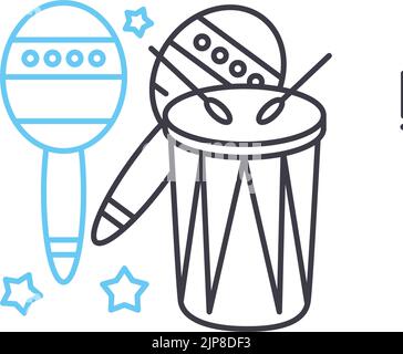 karneval Linie Symbol, Umriss Symbol, Vektor-Illustration, Konzept Zeichen Stock Vektor