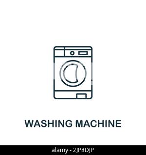 Symbol für Waschmaschinen. Linie einfache Linie Housekeeping Symbol für Vorlagen, Webdesign und Infografiken Stock Vektor
