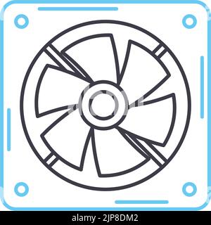 Symbol für die Lüfterlinie, Umrisssymbol, Vektordarstellung, Konzeptschild Stock Vektor