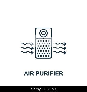 Symbol für Luftreiniger. Einfaches Liniensymbol für Vorlagen, Webdesign und Infografiken Stock Vektor