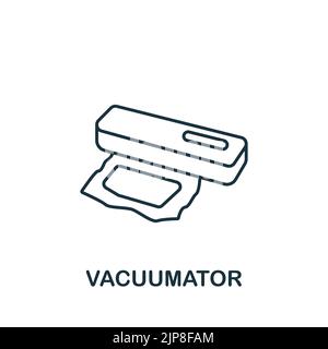 Vakuumierer-Symbol. Einfaches Liniensymbol für Vorlagen, Webdesign und Infografiken Stock Vektor