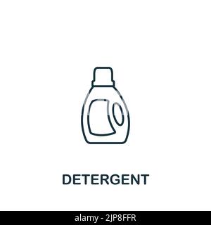 Waschmittelsymbol. Linie einfache Linie Housekeeping Symbol für Vorlagen, Webdesign und Infografiken Stock Vektor