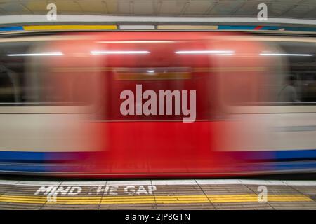 Umzug U-Bahn London Stockfoto
