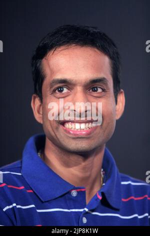 Die ehemalige Badmintonspielerin Pullela Gopichand beim Start der Indian Badminton League in Mumbai, Indien Stockfoto