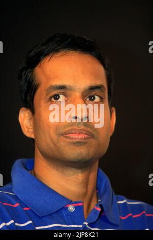 Die ehemalige Badmintonspielerin Pullela Gopichand beim Start der Indian Badminton League in Mumbai, Indien Stockfoto