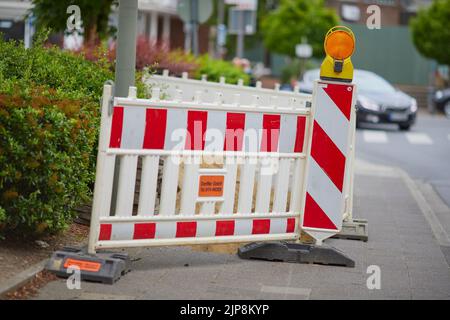 Eine Baustelle auf der Straße Stockfoto