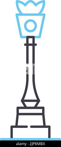 Lampensymbol, Umrisssymbol, Vektordarstellung, Konzeptschild Stock Vektor