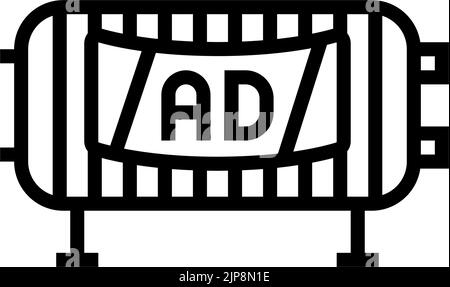 Abbildung des Symbols „Barriere Crowd Fence Line“ Stock Vektor