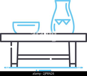 Livingroom line icon, outline Symbol, Vektor-Illustration, Konzept Zeichen Stock Vektor