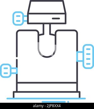 Stativkugel Kopf Linie Symbol, Umrisssymbol, Vektor-Illustration, Konzept Zeichen Stock Vektor