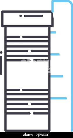 Symbol der Turmlinie, Umrisssymbol, Vektordarstellung, Konzeptschild Stock Vektor
