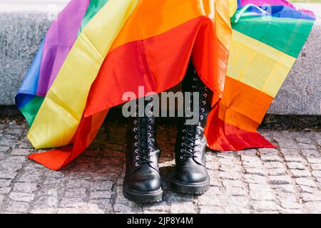 Flagge, Regenbogenfahne, lgbt, Flaggen, Regenbogenfahnen Stockfoto