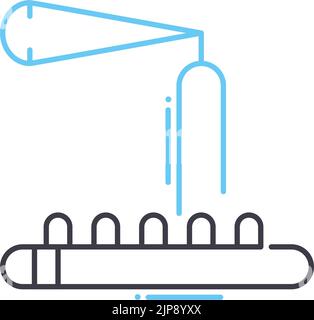 stricken Holzbrett Linie Symbol, Umriss Symbol, Vektor-Illustration, Konzept Zeichen Stock Vektor