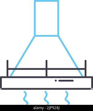 Haubenliniensymbol, Umrisssymbol, Vektordarstellung, Konzeptzeichen Stock Vektor