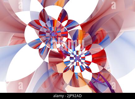 Medaillon geometrisches Ornament. Grafikdesign. Spitze modisches Blumenmuster. Stockfoto