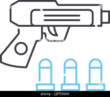 Symbol für die Aufnahmelinie, Umrisssymbol, Vektordarstellung, Konzeptschild Stock Vektor