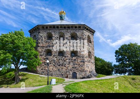 Göteborg „Göteborg“ Turm Skansen Kronan in Haga Stadt Teil Luftaufnahme Stockfoto