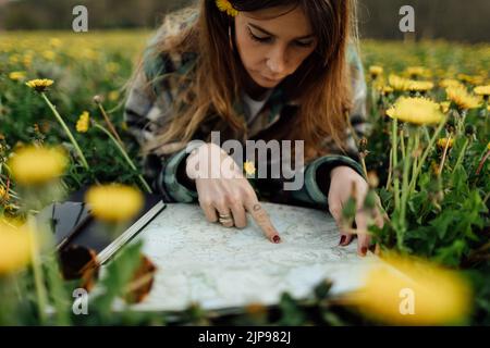 Orientierung, Karte, Navigation, Orientierungen, Karten, Navigationen Stockfoto