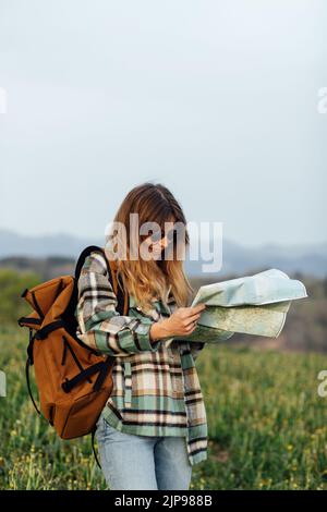 Orientierung, Wandern, Navigation, Karte, Orientierungen, Navigationen, Karten Stockfoto