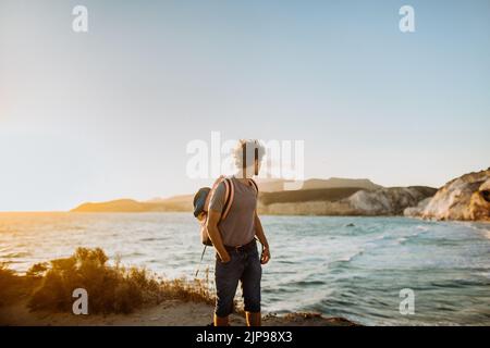 Küste, Urlaub, Wandern, griechenland, Küsten, Urlaub, Kot Stockfoto