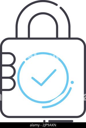 Symbol für Sicherheitslinie, Umrisssymbol, Vektordarstellung, Konzeptschild Stock Vektor