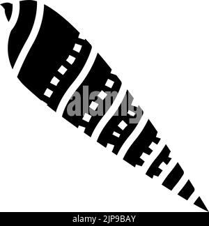Schnecke Meeresmuschel Strand Glyphe Symbol Vektor Illustration Stock Vektor