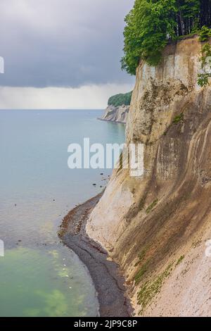 Blick auf das Kollicker Ufer auf der Insel Rügen Stockfoto